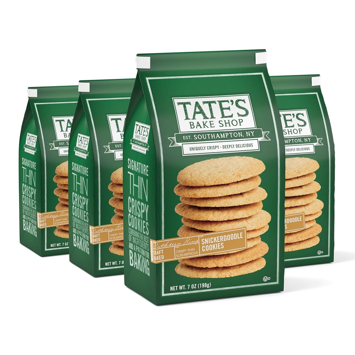 Tate's Bake Shop Snickerdoodle Cookies, 4-7 oz Bags