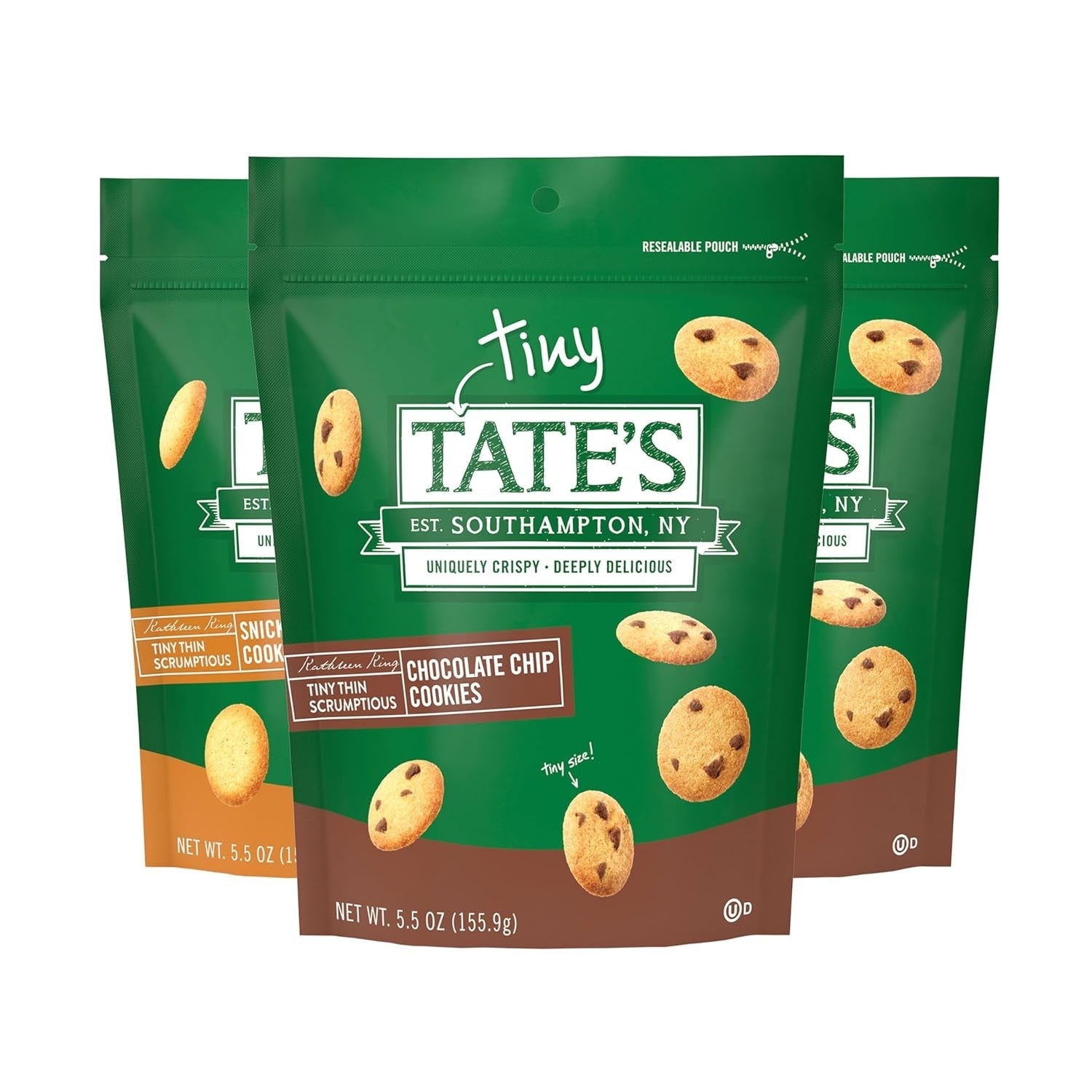 Tate's Bake Shop Tiny Tate's Variety Pack Chocolate Chip & Snickerdoodle Cookies, 3 x 5.5 oz Bags