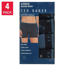 Men's boxer briefs 4-pack packaging, dark blue and black cotton modal trunks