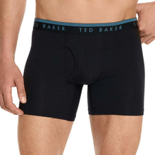 Men's boxer briefs, solid black with black elastic logo waistband