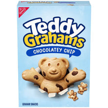 TEDDY GRAHAMS Chocolatey Chip Graham snack box with teddy cookie graphics