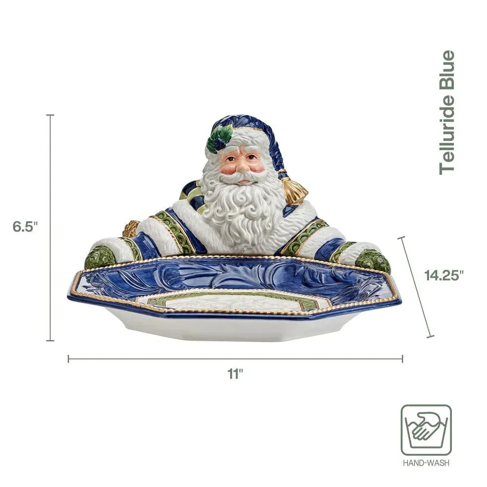 Telluride Blue Santa Serving Bowl - USA MEGA SHOP