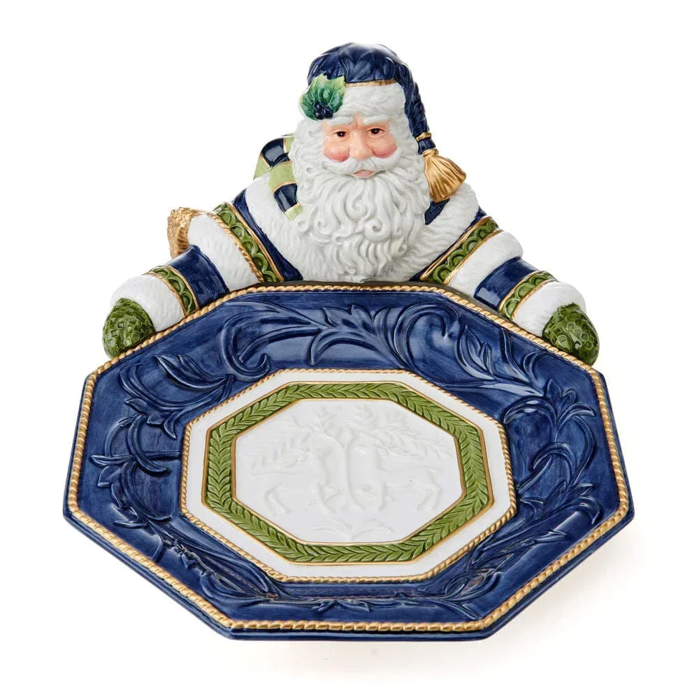 Telluride Blue Santa Serving Bowl - USA MEGA SHOP