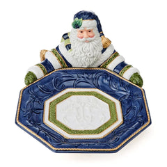 Telluride Blue Santa Serving Bowl - USA MEGA SHOP