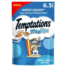 Cat treat pouch, Surfer's Delight tuna shrimp salmon, 6.3 oz mega