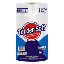 2-ply paper towel roll, 1 mega roll, 110 sheets per roll