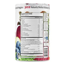 Terra Kai USDA organic juice powder supplement back panel with Supplement Facts and barcode