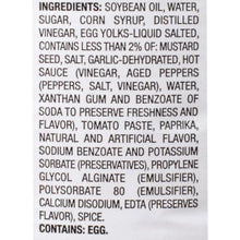 Yum Yum sauce ingredients list close-up on the label