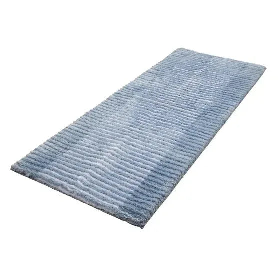 Textured Stripe Microfiber Bath Rug - USA MEGA SHOP