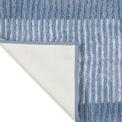 Textured Stripe Microfiber Bath Rug - USA MEGA SHOP