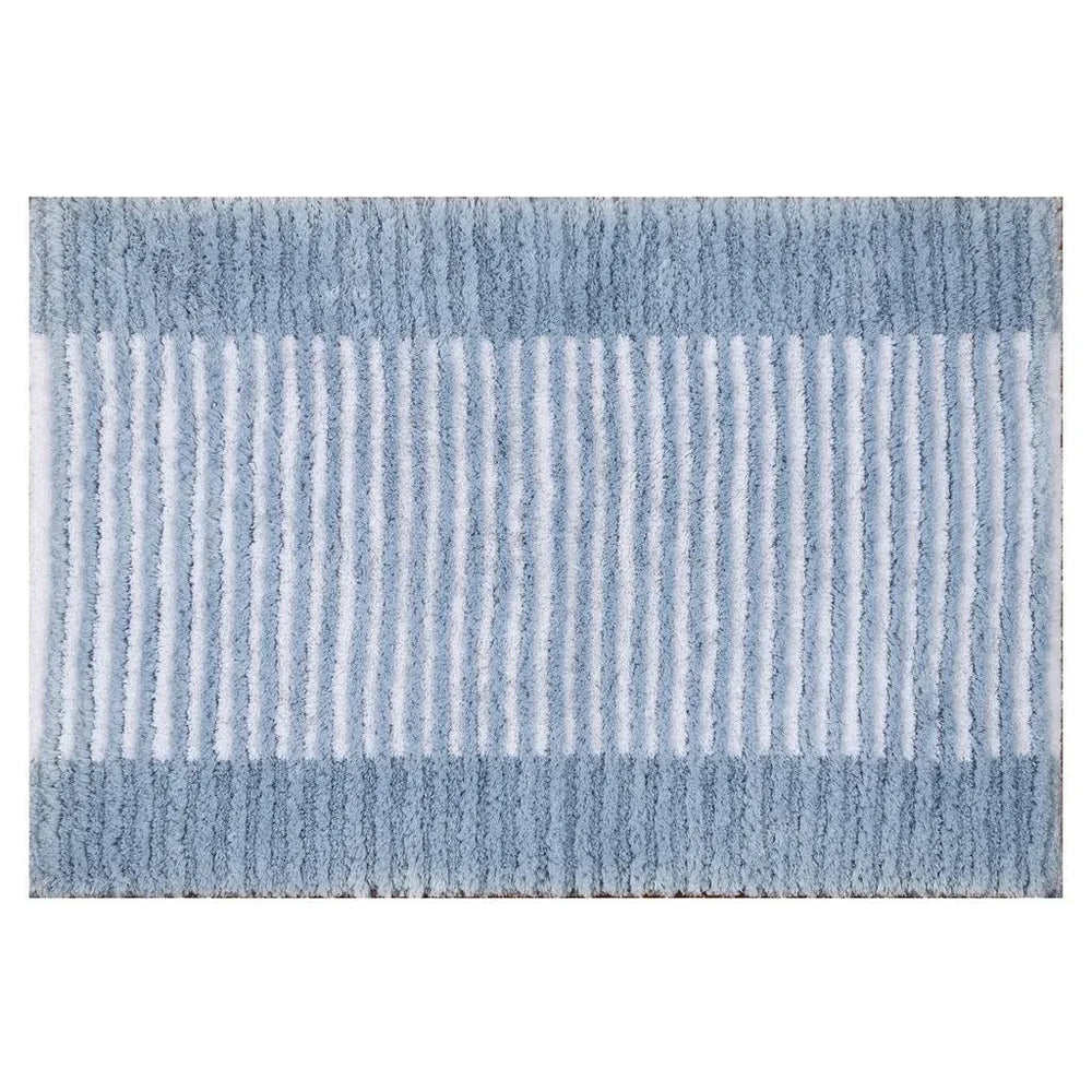 Textured Stripe Microfiber Bath Rug - USA MEGA SHOP