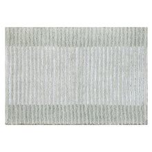 Textured stripe microfiber bath rug with dense vertical stripe pile texture
