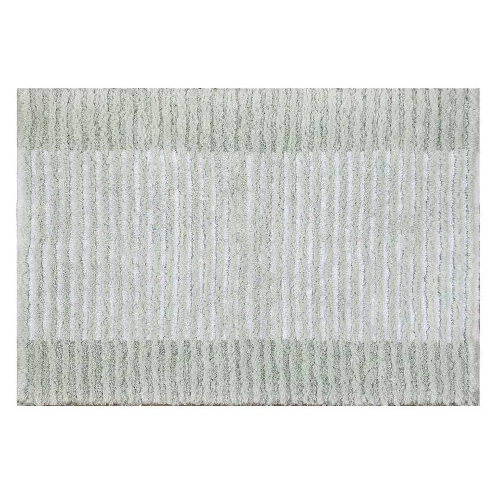 Textured Stripe Microfiber Bath Rug - USA MEGA SHOP