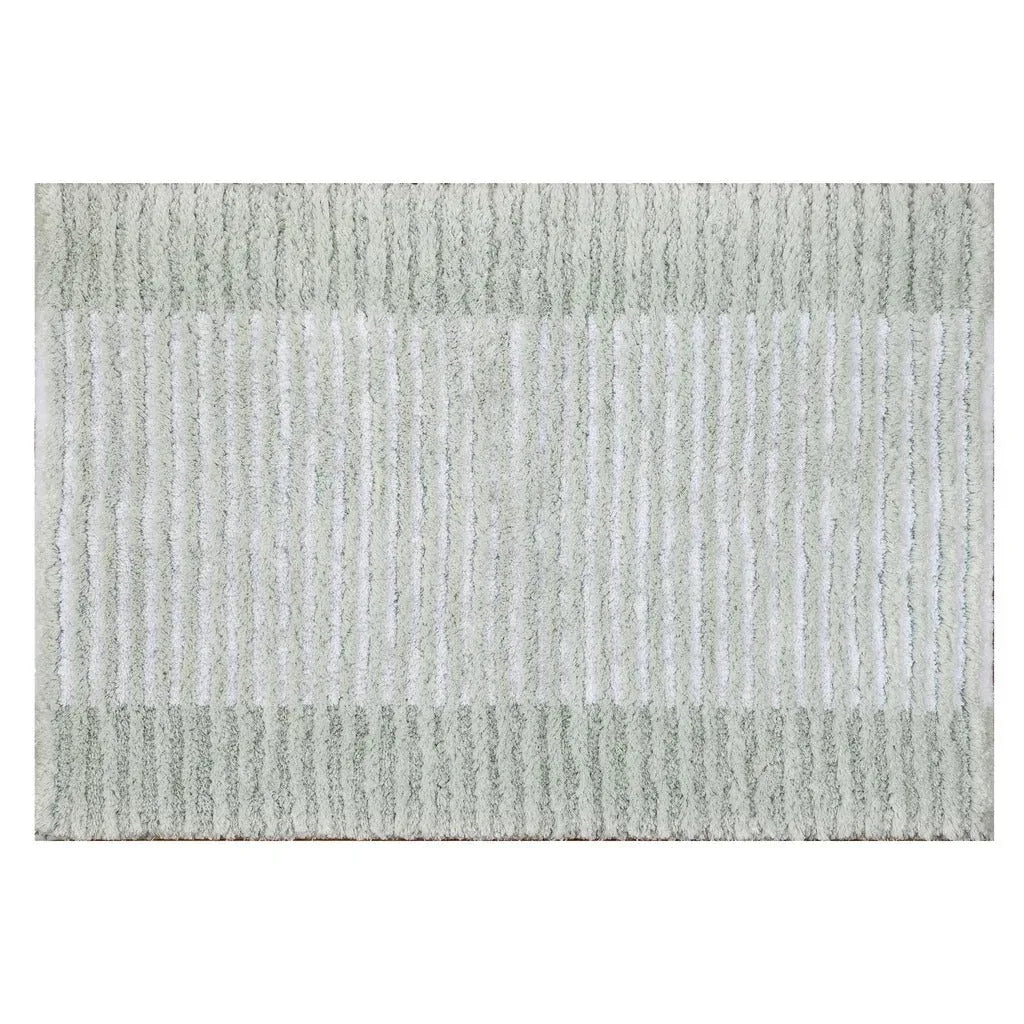 Textured Stripe Microfiber Bath Rug - USA MEGA SHOP