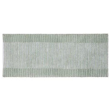 Textured stripe microfiber bath rug with vertical ribbed stripe pattern