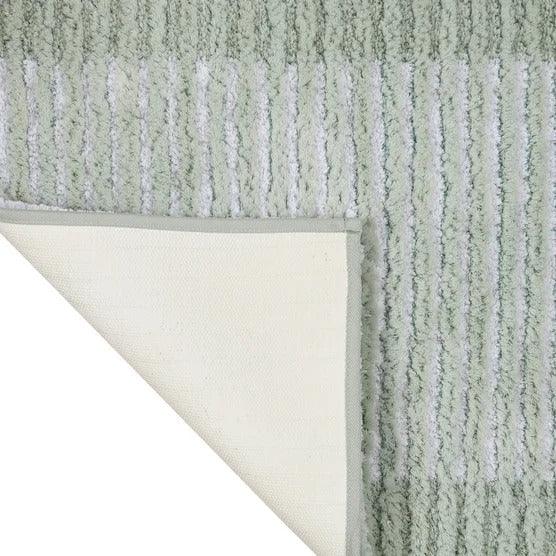 Textured Stripe Microfiber Bath Rug - USA MEGA SHOP