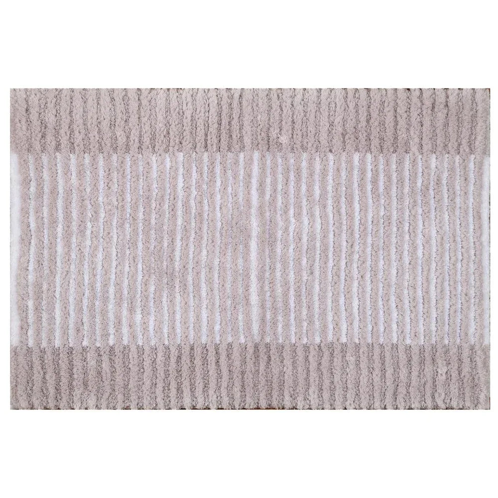 Textured Stripe Microfiber Bath Rug - USA MEGA SHOP