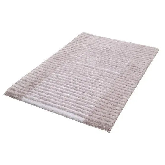Textured Stripe Microfiber Bath Rug - USA MEGA SHOP