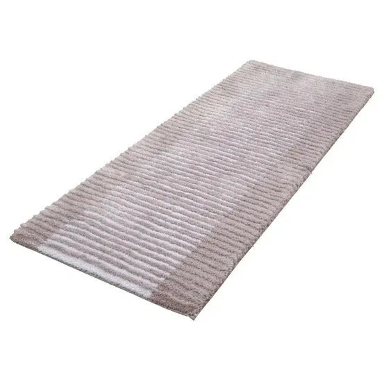 Textured Stripe Microfiber Bath Rug - USA MEGA SHOP