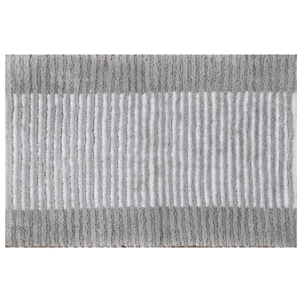 Textured Stripe Microfiber Bath Rug - USA MEGA SHOP