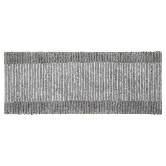 Textured Stripe Microfiber Bath Rug - USA MEGA SHOP