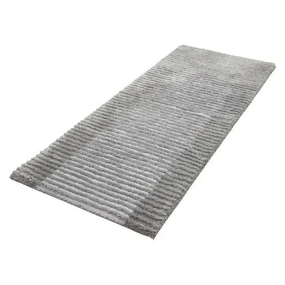 Textured Stripe Microfiber Bath Rug - USA MEGA SHOP