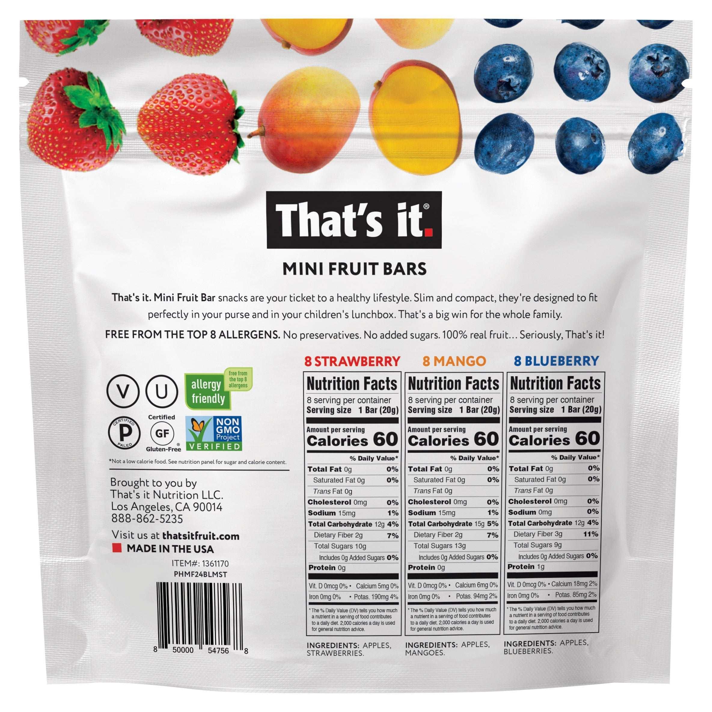 That's it Mini Fruit Bars, 24-count - USA MEGA SHOP