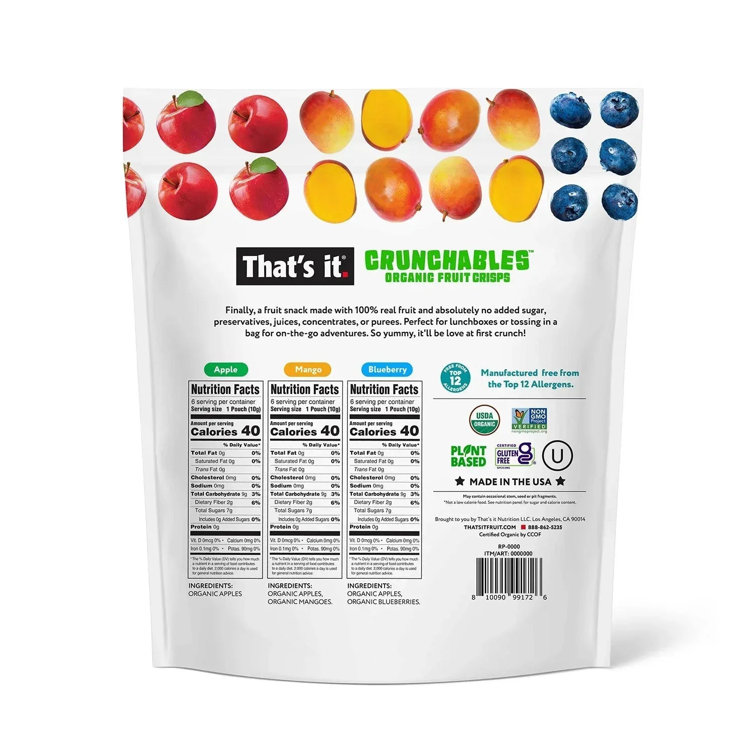 That's It Crunchable Variety Pack, 18 pk.