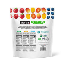 Crunchables variety pack pouch, white with fruit icons and label details.