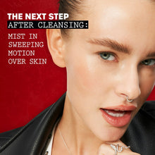 Thayers Facial Mist Rose Petal applied to face with swirling motion concept