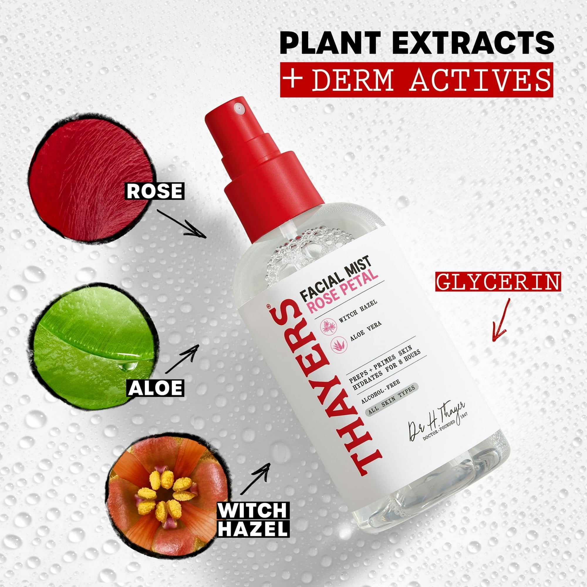 (3 PACK ) Thayers Rose Petal Witch Hazel Travel Size Face Mist, For Dry Skin, 3 oz