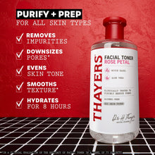 Thayers facial toner bottle with red cap, rose petal label