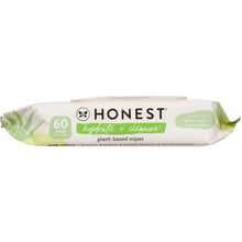 Plant-based hydrate + cleanse wipes pack, 60 wipes, front label