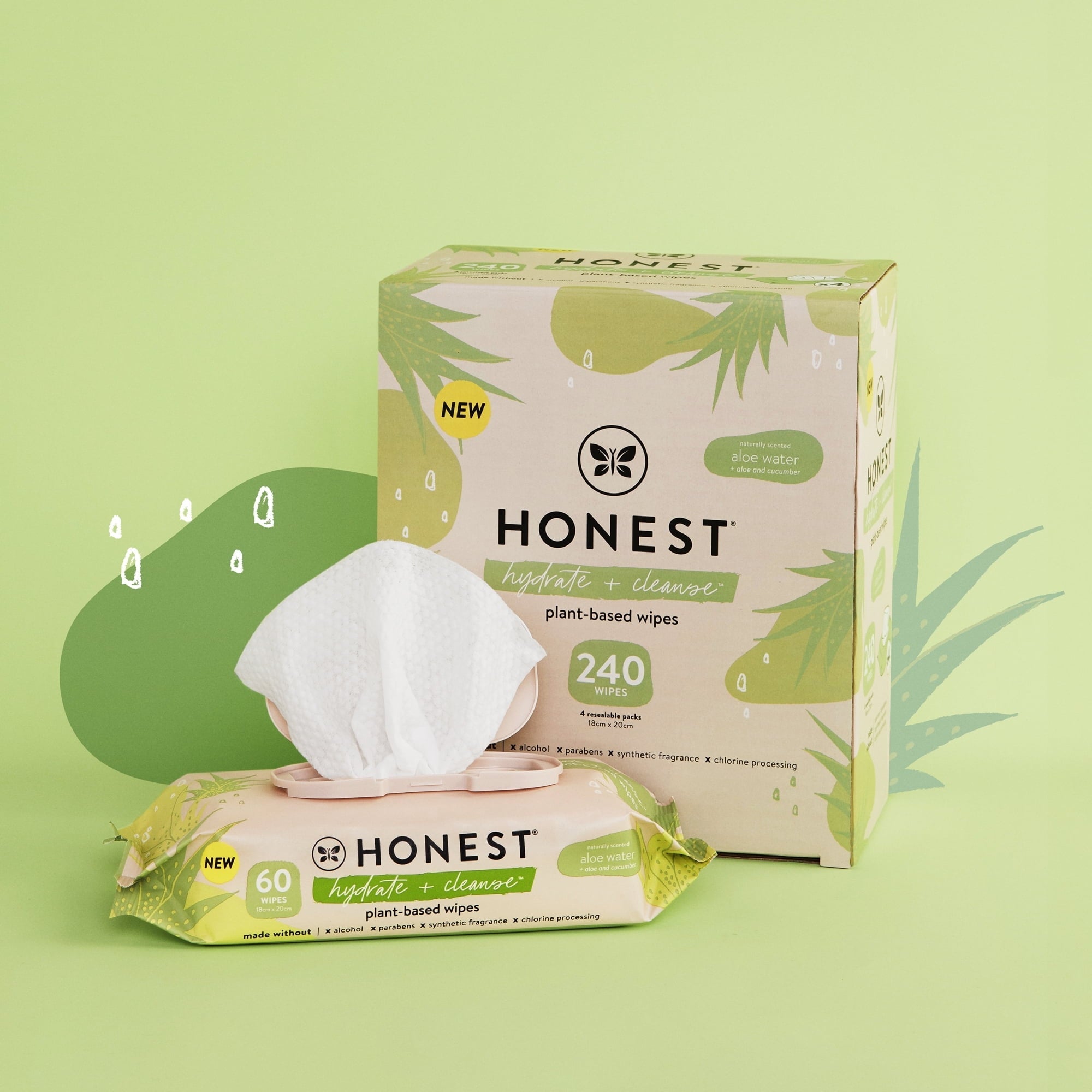 The Honest Company Hydrate and Cleanse Benefit Wipes