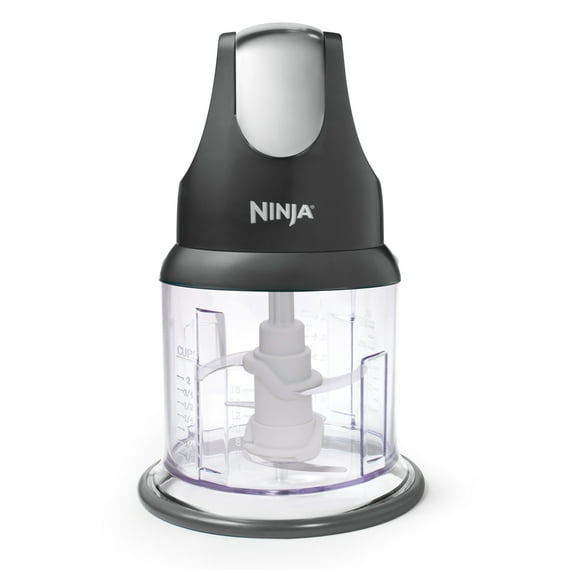 Ninja Express Chop 2-Cup Food Processor, Mince, Puree, One-Touch, Non-Slip Base, Dishwasher Safe, NJ100WM Black