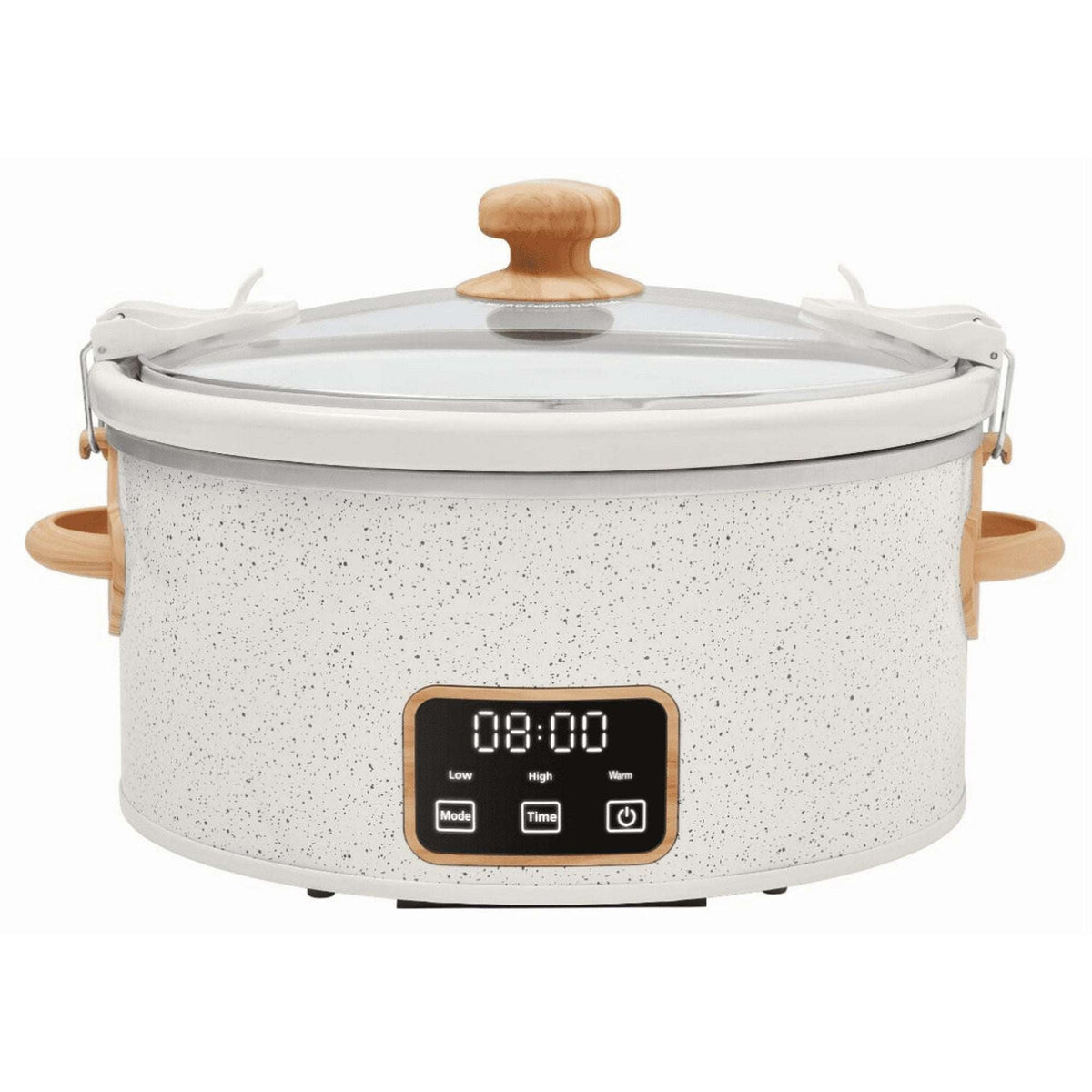 The Pioneer Woman 6-Quart Portable Linen Speckle Slow Cooker