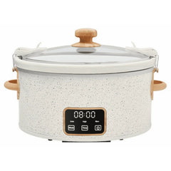 The Pioneer Woman 6 QT Slow Cooker, Locking Lid, Digital, Linen Specile, Model PW8400778514-5