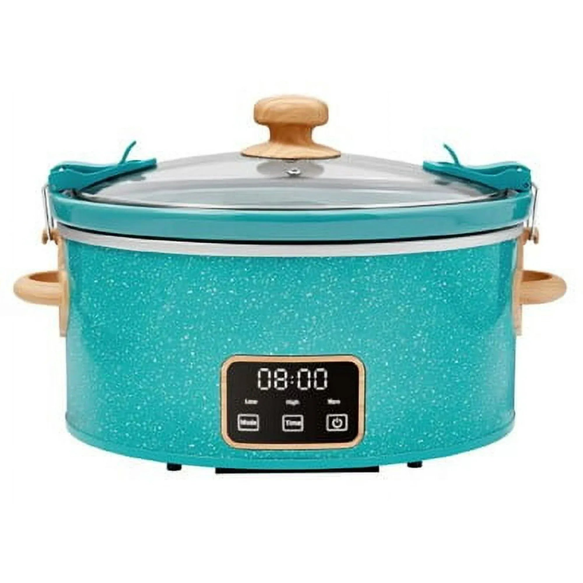 The Pioneer Woman 6 QT Slow Cooker, Locking Lid, Digital, Linen Specile, Model PW8400778514-5