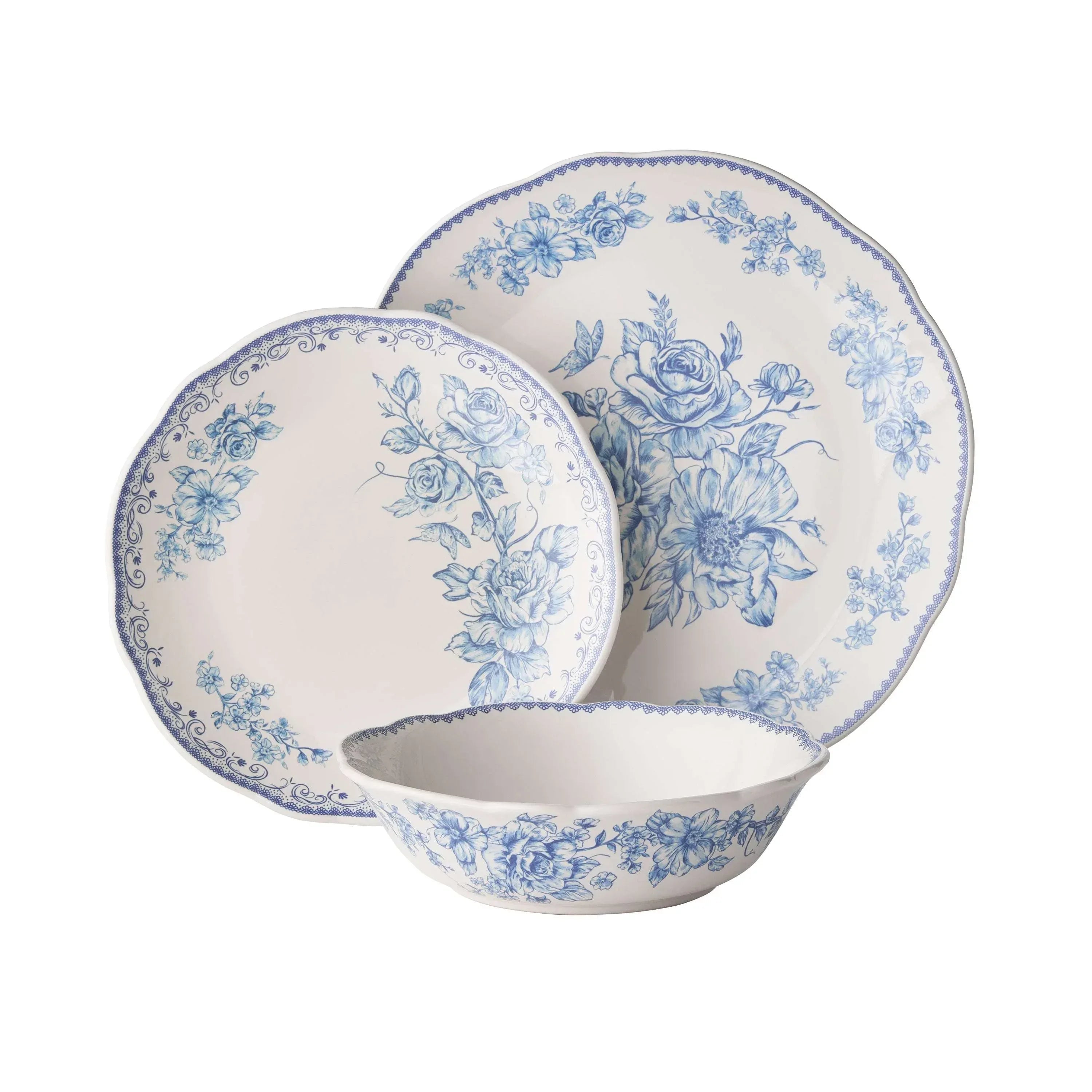 The Pioneer Woman Agatha 12-Piece Stoneware Dinnerware Set
