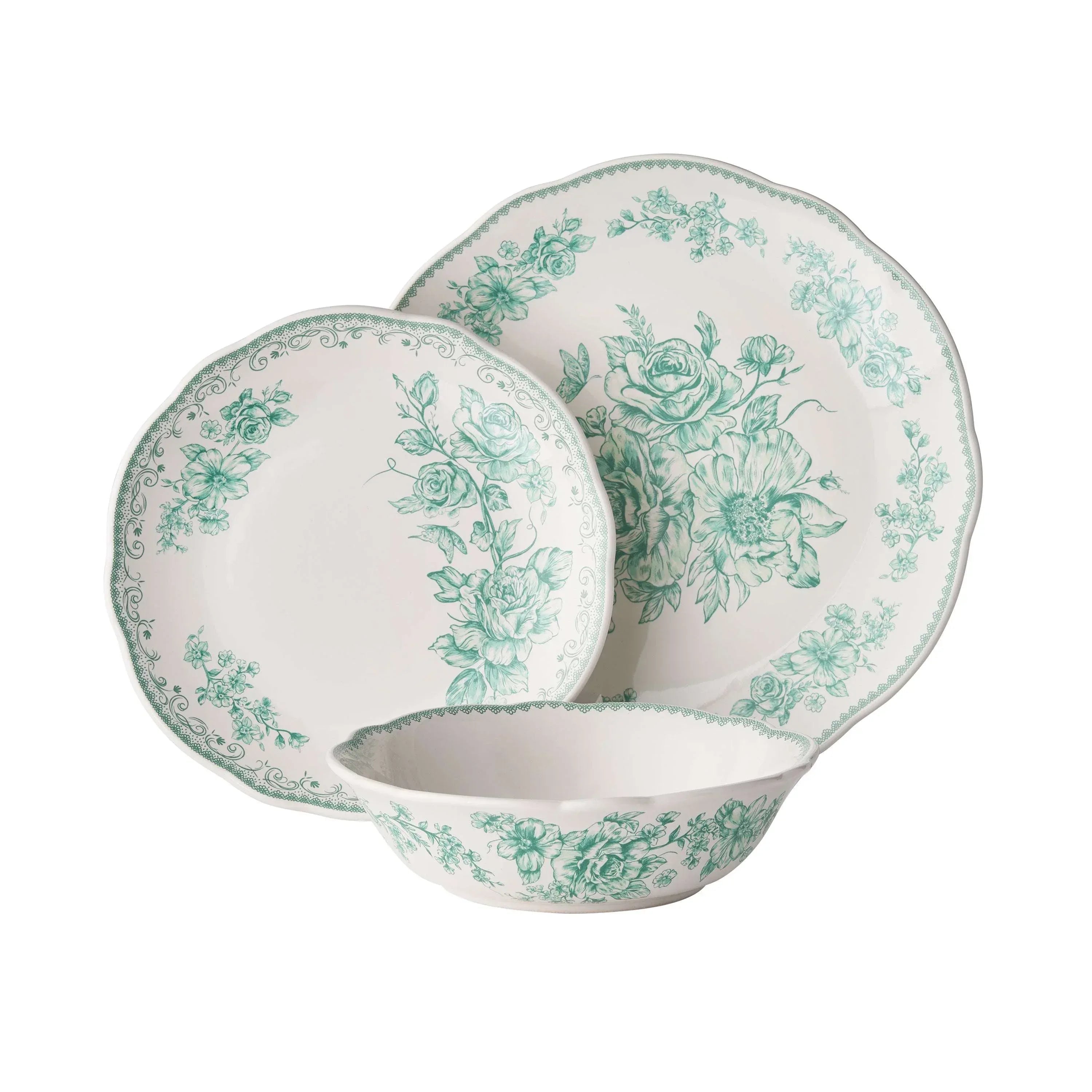 The Pioneer Woman Agatha 12-Piece Stoneware Dinnerware Set