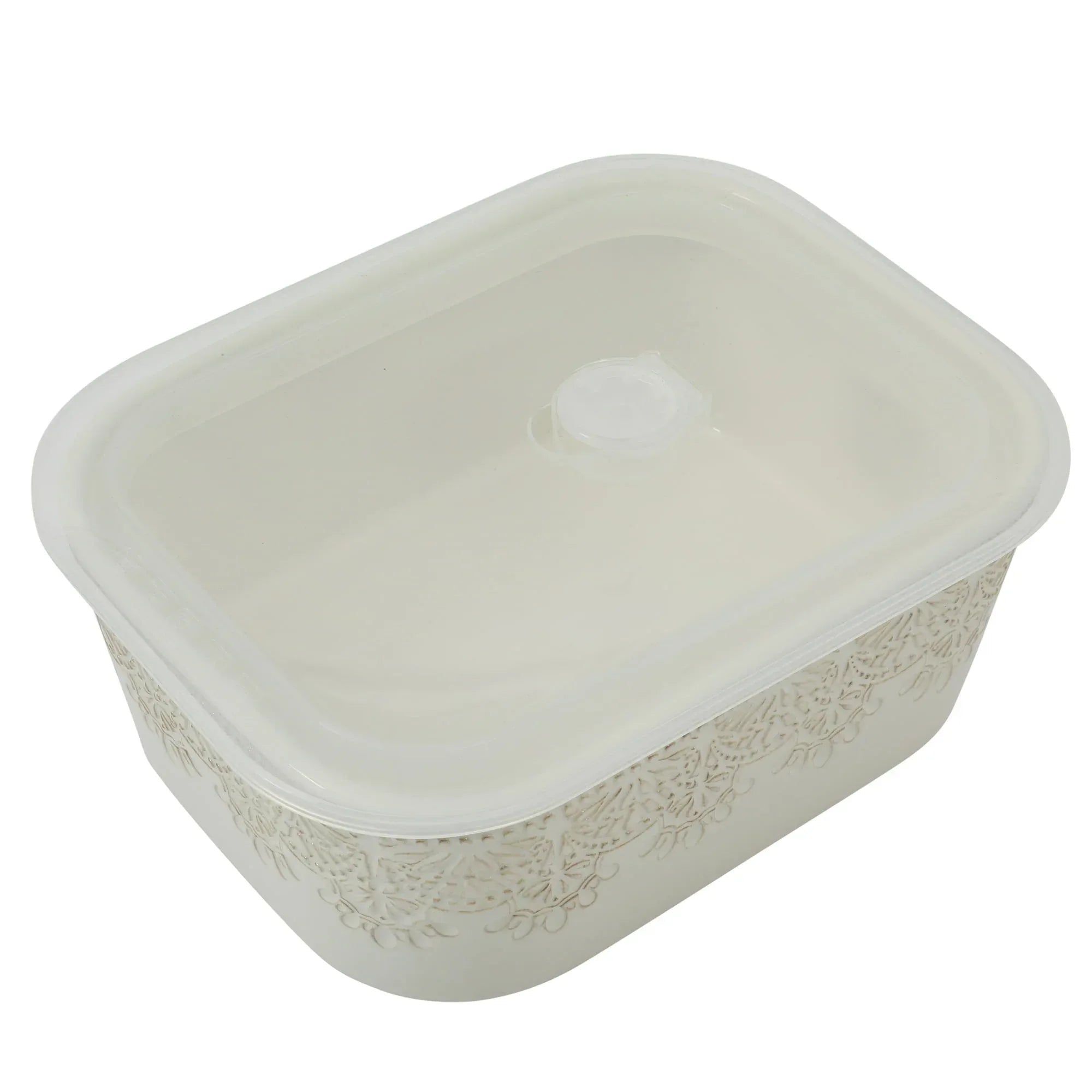 The Pioneer Woman Vintage Lace 6-Piece Nesting Casserole Baking Dish Bakeware Set with Lids, Linen