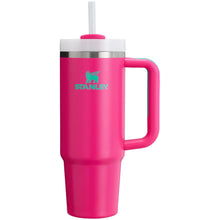 Passion Pink stainless steel tumbler with handle, straw lid, and STANLEY logo