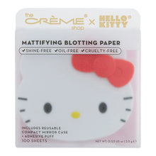 Hello Kitty mattifying blotting paper set package with 100 sheets label and mirror