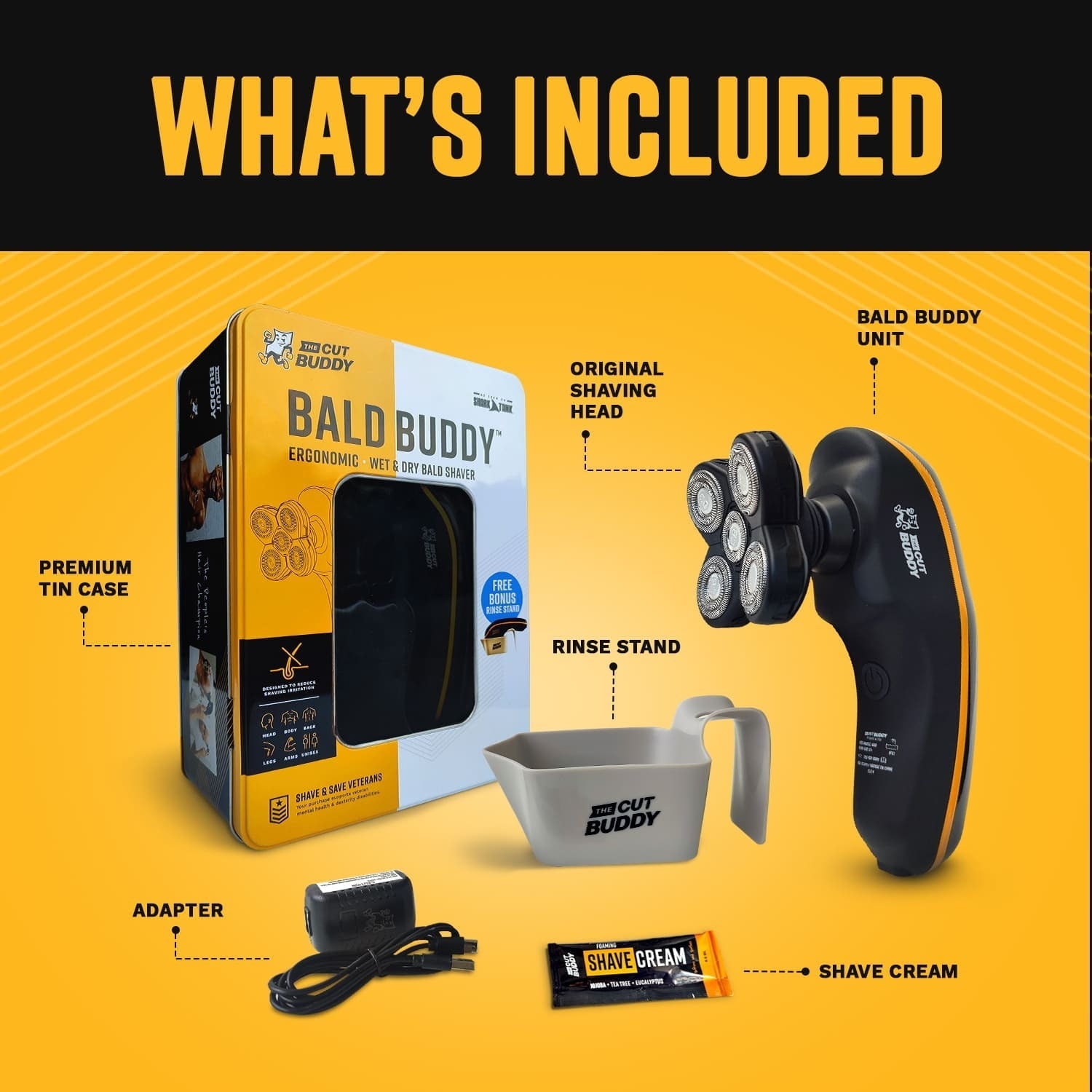 The Cut Buddy Bald Buddy - Ergonomic Bald Shaver (Rotary Type)
