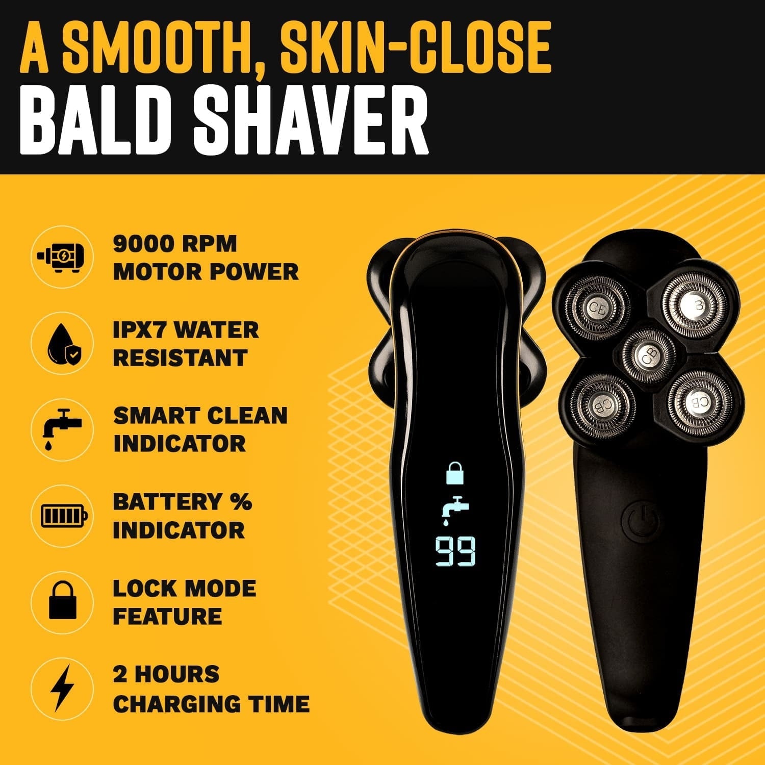 The Cut Buddy Bald Buddy - Ergonomic Bald Shaver (Rotary Type)