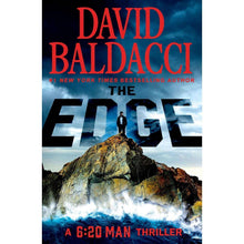 Paperback thriller book cover: The Edge by David Baldacci, 6:20 man thriller