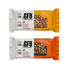 Gluten-free snack bar wrappers, peanut butter and chocolate peanut butter flavors