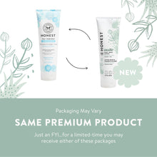 Two white face and body lotion tubes with green botanical print