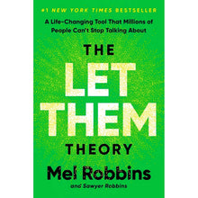 Green hardcover book, 'The Let Them Theory' by Mel Robbins & Sawyer Robbins