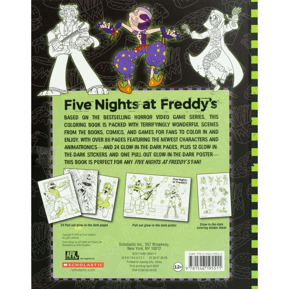 The Official Five Nights at Freddy's Glow-in-the-Dark Coloring Book, Paperback - USA MEGA SHOP